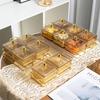 Plastic Dried Fruit Dish for Home Living Room Snack Plate Snack Snack Fruit Plate Display Plate Divided Candy with Lid