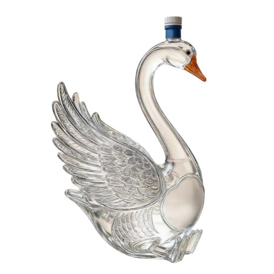 Goose Shaped Whiskey Decanter 3D Animal Glass Bottle with Stopper