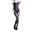 Fully Transparent Oily Tube Top One-piece Suspenders Sexy Ultra-thin Silky Triangular Crotch Seamless Open Crotch Sex Onesie