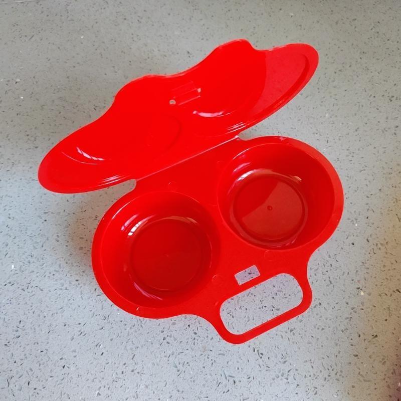 Dual Cavity Microwave Steamer Egg Cooker Food-Grade Plastic Fryer Egg Steamer Mold Kitchen Accessories Kitchen Utensils