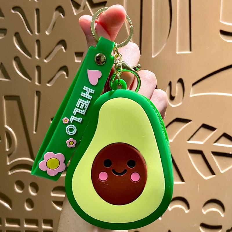 

Креативный силиконовый кошелек для монет в виде фруктов, брелок-подвеска, изящная подвеска-брелок, визитница