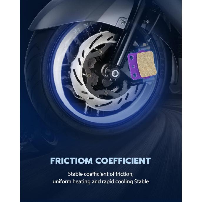 ECCPP Front+Rear Brake Pads Fits for Honda FourTrax 300 Sportrax 400 TRX400X for Yamaha Raptor 350 Raptor 660R FA84