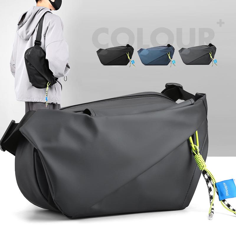 Men's 2022 Cross-border Korean Fashion Chest Bag: Trendy, Lightweight Shoulder Bag for a Cool Street Style.