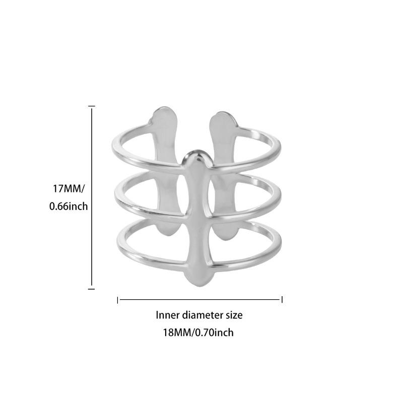 

Новое горячо продаваемое геометрическое кольцо из нержавеющей стали с линиями, женское открывающееся нишевое кольцо, простое модное кольцо с индивидуальностью
