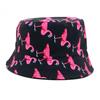 New Unisex Double-Sided Bucket Hat Women Flamingo Print Flat Brim Fisherman Cap Fashion Outdoor Hip Hop Sunshade Panama Sun Hats