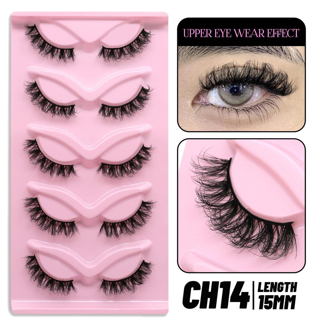 Cat Eye Lashes Faux Mink Eyelashes Natural Long Winged End Eye Elongated Eyelashes Faux Cils Eyelashes Extension