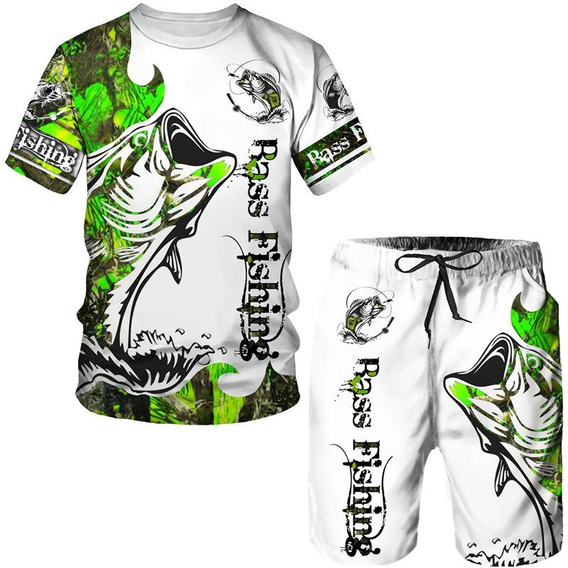 Summer Men's 3D Tiger Print Men's T-shirt Suit Casual Sportswear Streetwear Male Clothing Tracksuit Outfit Shorts 2 Pieces