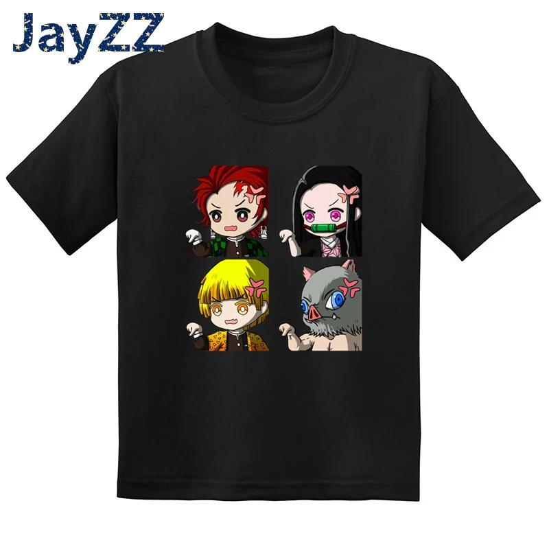 Children's Demon Slayer Anime Cartoon T-Shirt Fun Kids' Clothing Baby Boys and Girls Summer Fashion T-Shirt