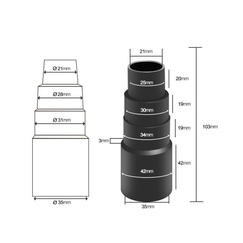Universal Vacuum Cleaner Attachment Set with Adapter and Connector