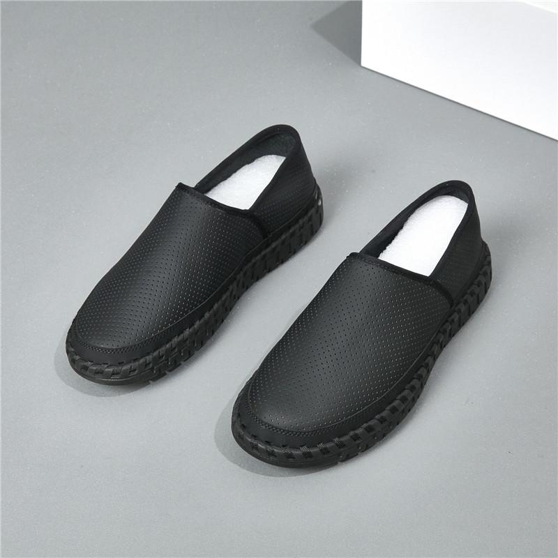 New Men's Soft Massage Fisherman Loafers New Father's Genuine Leather Espadrilles Shoes Male Walking Sneakers Footwears
