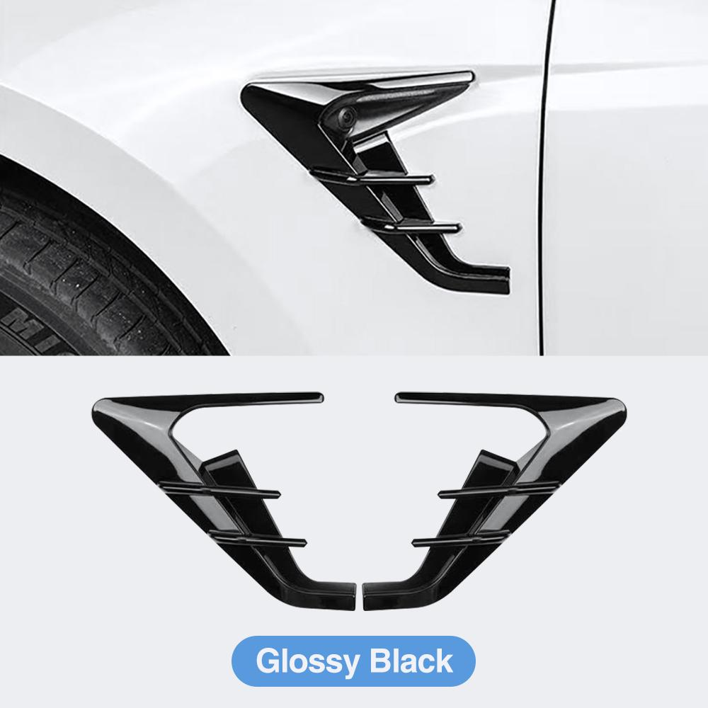 Heenvn 2Pcs Side Camera Cover For Tesla Model Y Juniper Launch Model 3 Highland 2026 2025 ABS Leaf Board Dash Cam Protect Kit
