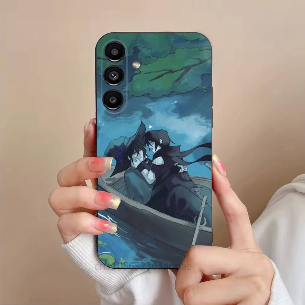 

Azuretime T-Two Time A-Azure Phone Case For Samsung S25,24,23,22,21,S20,Ultra,Plus,FE Black Soft Cover SamsungS20lite