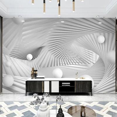 Modern Minimalist 3d Space Wallpaper Living Room Tv Sofa Background Wall Mural Home Decor