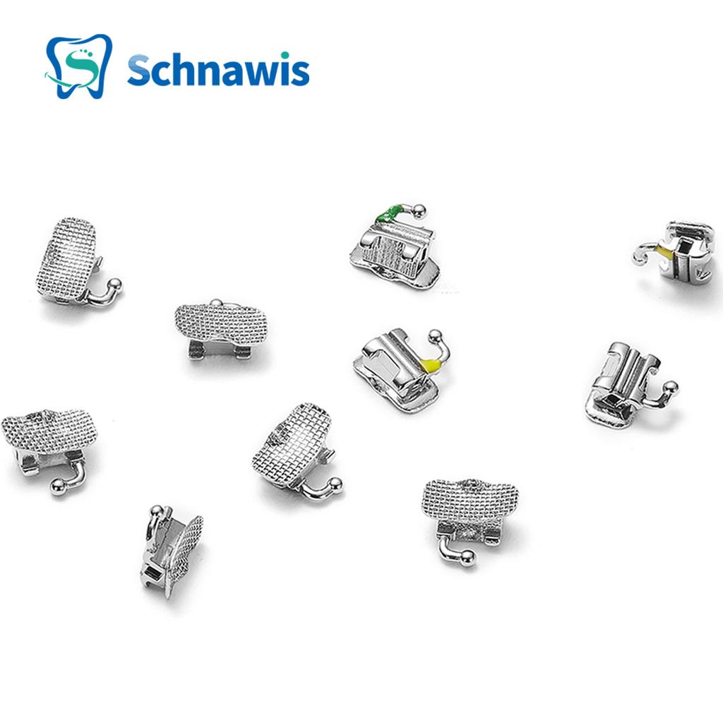80Pcs/20Sets Schnawis Dental Orthodontic Buccal Tubes Bondable 1st Molar Bondable Convertible 0.022 0.018 MBT Roth Buccal Tube