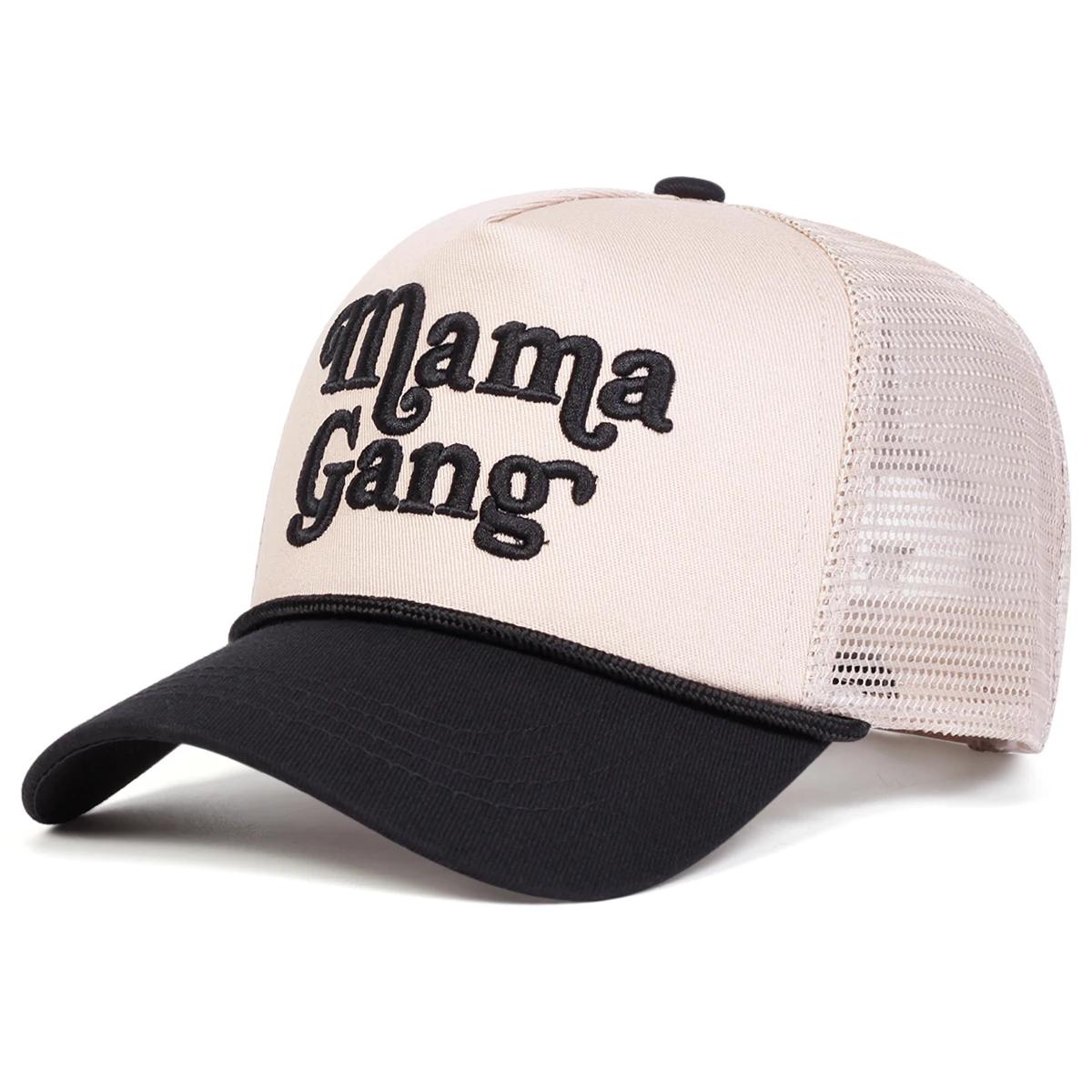 

Unisex Mamagang Letter Embroidery Baseball Net Caps Spring Summer Outdoor Sunscreen Hat Adjustable Casual Trucker Hats