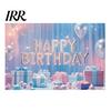 Double-sided Printed Banner Happy Birthday Backdrop, Party Photo Background Cloth for Celebration, Decorative Bunting Flag Decor Kids Women, Supplies