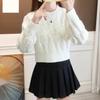 Korean Style Sweet Cable Knit Women's Slim Pullover Sweater - Autumn Winter Short Round Neck Base Layer Knitwear.