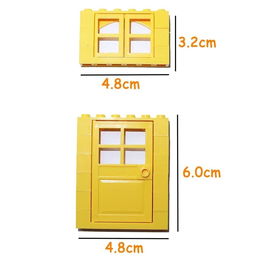 DIY Blocks House Accessories Architecture Assemble Blocks Building Classic Bricks Doors and Windows 60623