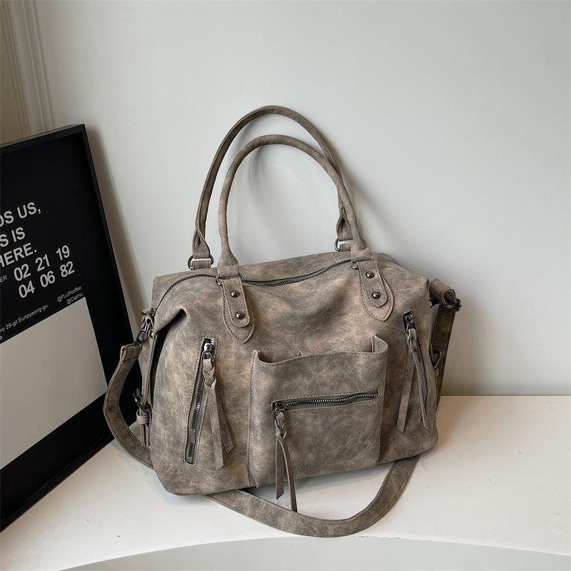 Women's PU Handbag, Fashionable Armpit Bag Large Capacity Crossbody Bag Casual Tote Top Handle Shoulder Bag