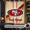 TapestrySan Francisco 49ers Custom Name Text Personalized Wall Hanging Tapestry Home Wall Decor