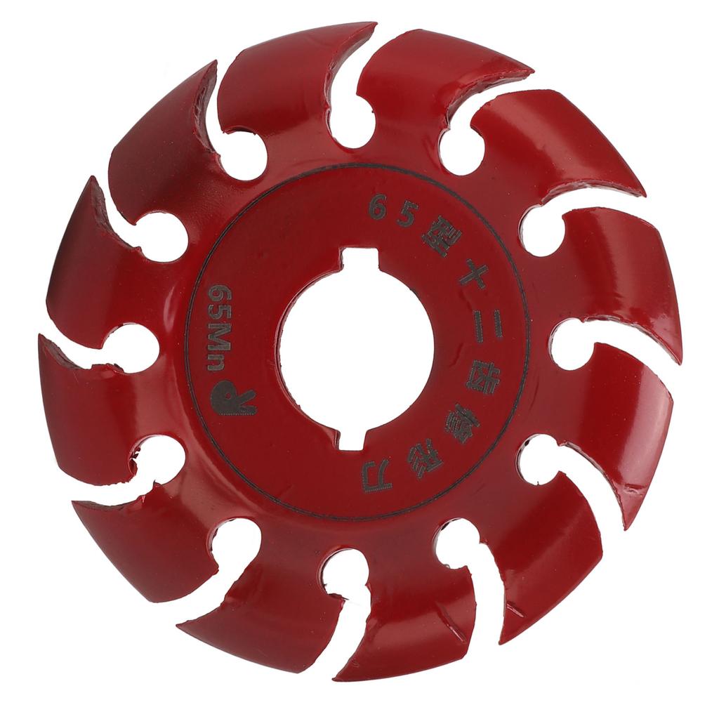 Grinder Shaping Disc Stainless Steel 12 Teeth Carving Disc for Angle Grinders Wood Rubber Red