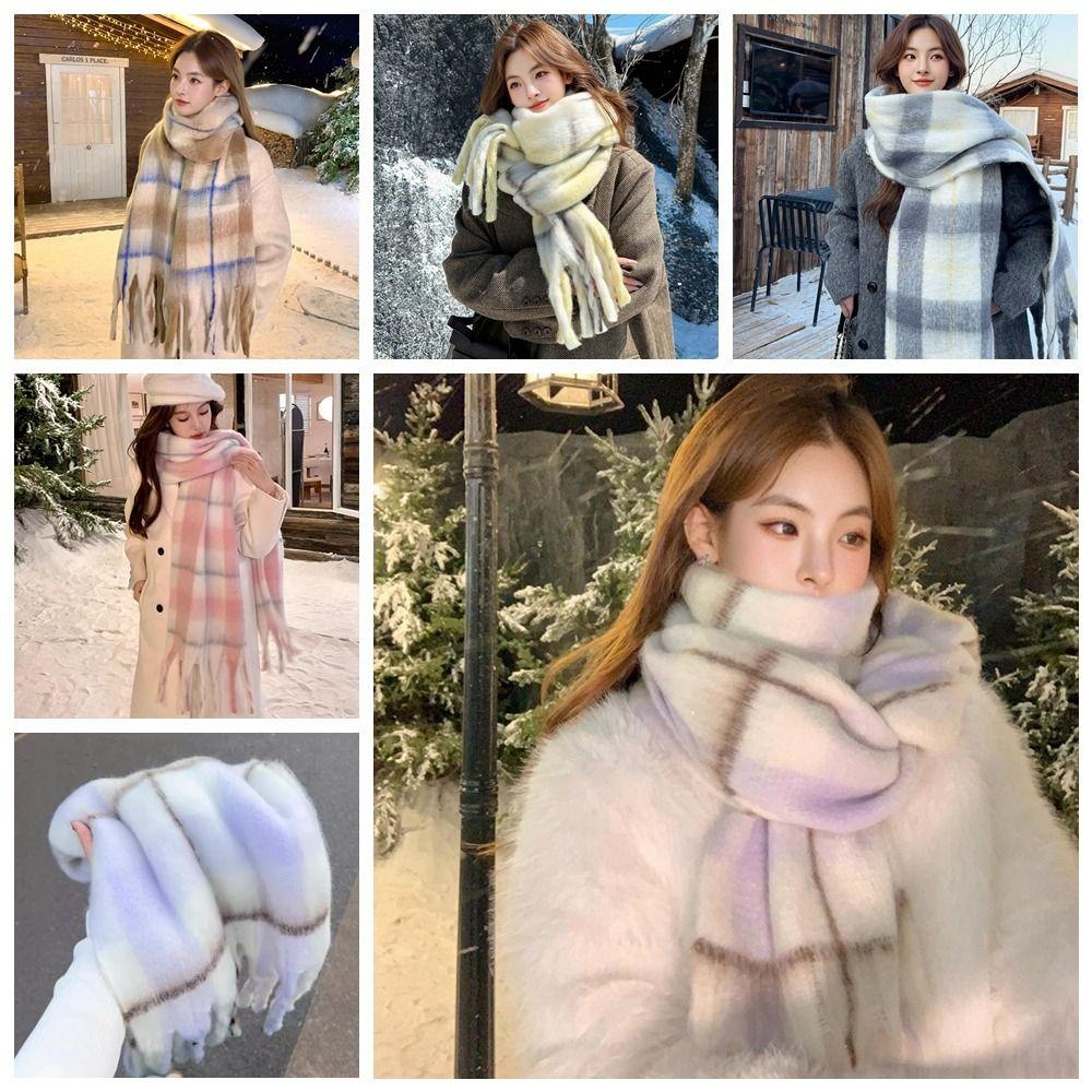 Coldproof Wool Tassel Scarf Korean Style Women Shawl Fashion Winter Cashmere Scarves  Girls