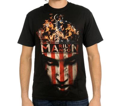 MARILYN MANSON Cd Lgo CROWN Official SHIRT MED New OOP Antichrist Mechanical