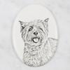 Cairn Terrier – Commemorative plaque with a photo of a dog, tombstone with a print | Art-Dog