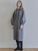 AVANT-G Volume Sleeve Long Hooded Dress - Charcoal (Napping)