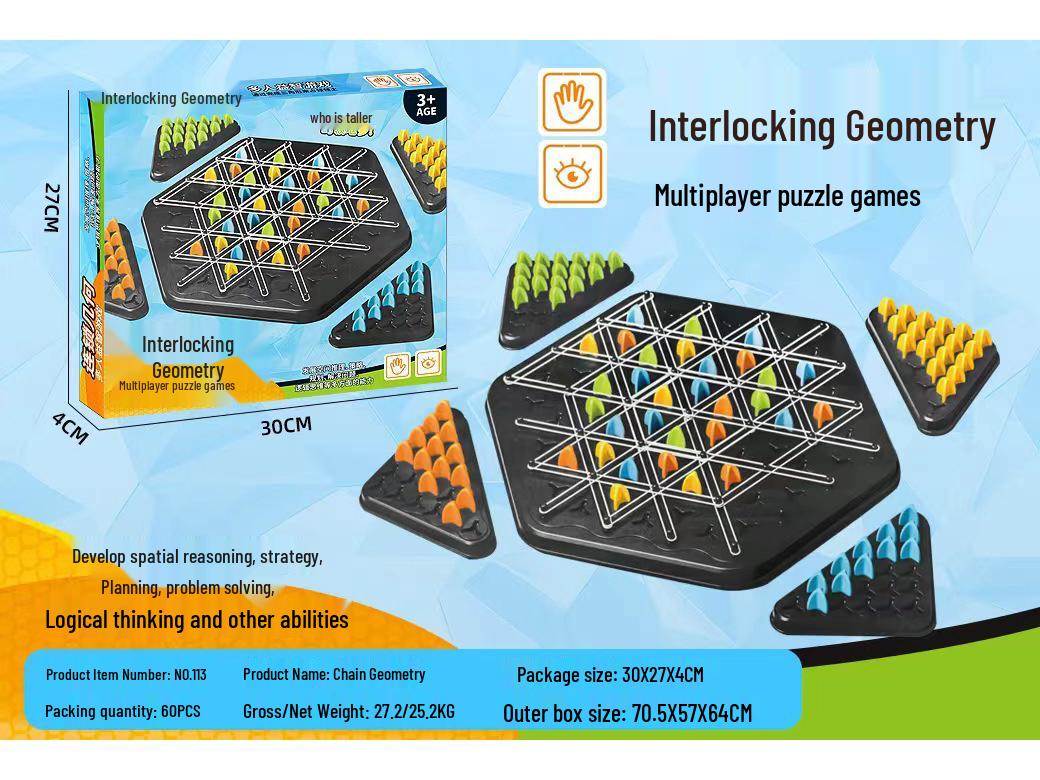 

Цепочка Ци Треугольные Шахматы-Головоломка: Настольная игра с резинками для детей и родителей