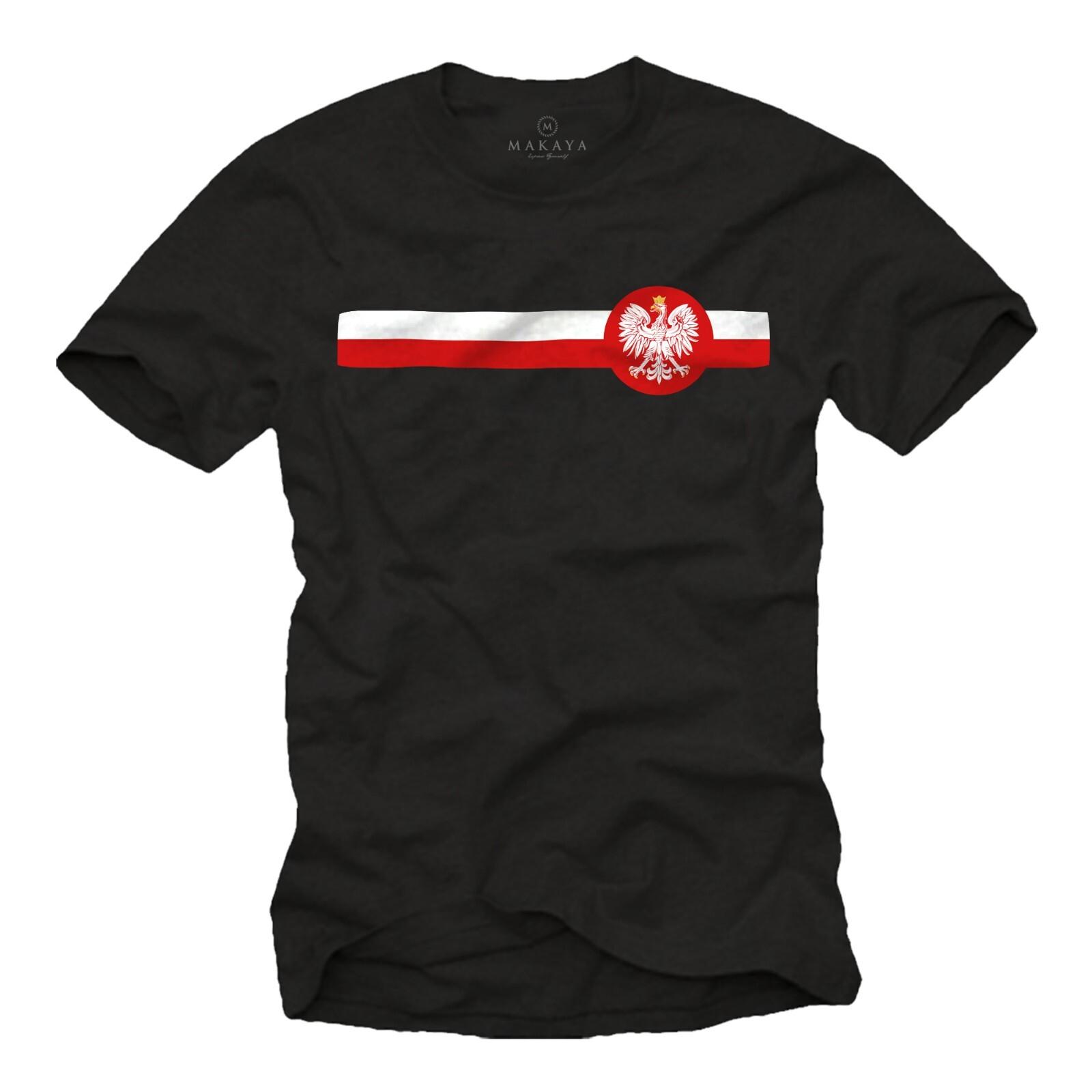 

26 Mens T-Shirt - Poland Flag Football Theme - Eagle Polska Polish Design- Unisex T-Shirt L