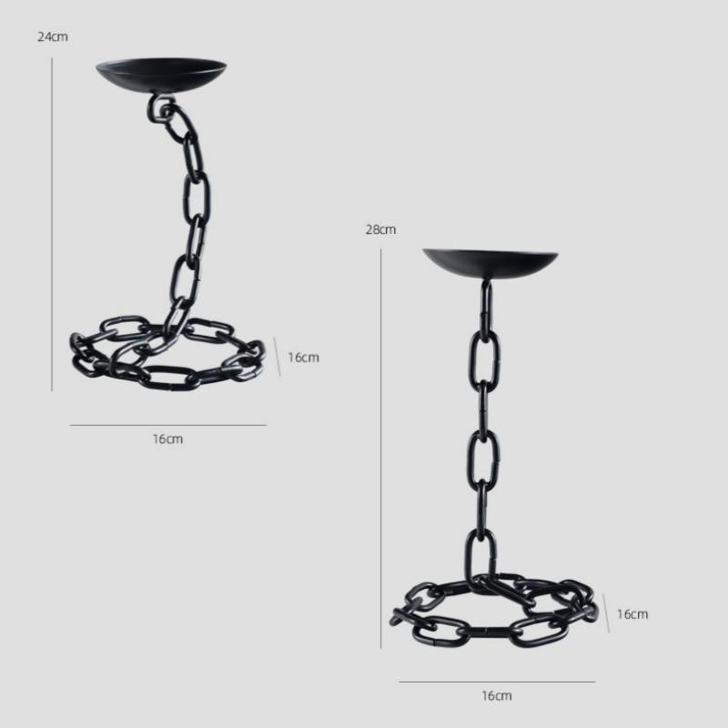 Metal Candle Holder Vintage Chain Candlestick Chain Candlestick Entangle Candle Stick Holder Home Decoration Accessories