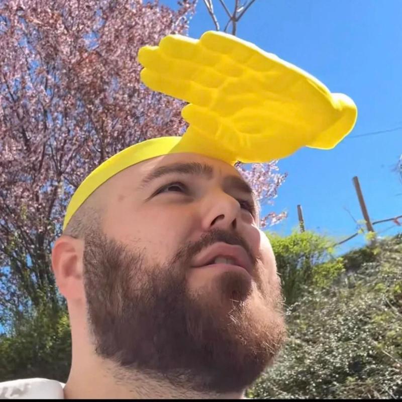 

Outdoor Hand Palm Shape Sun Protection Hat for Men Women,Creative Slap Hand Sun Visor Funny Palm Sunshade Headband