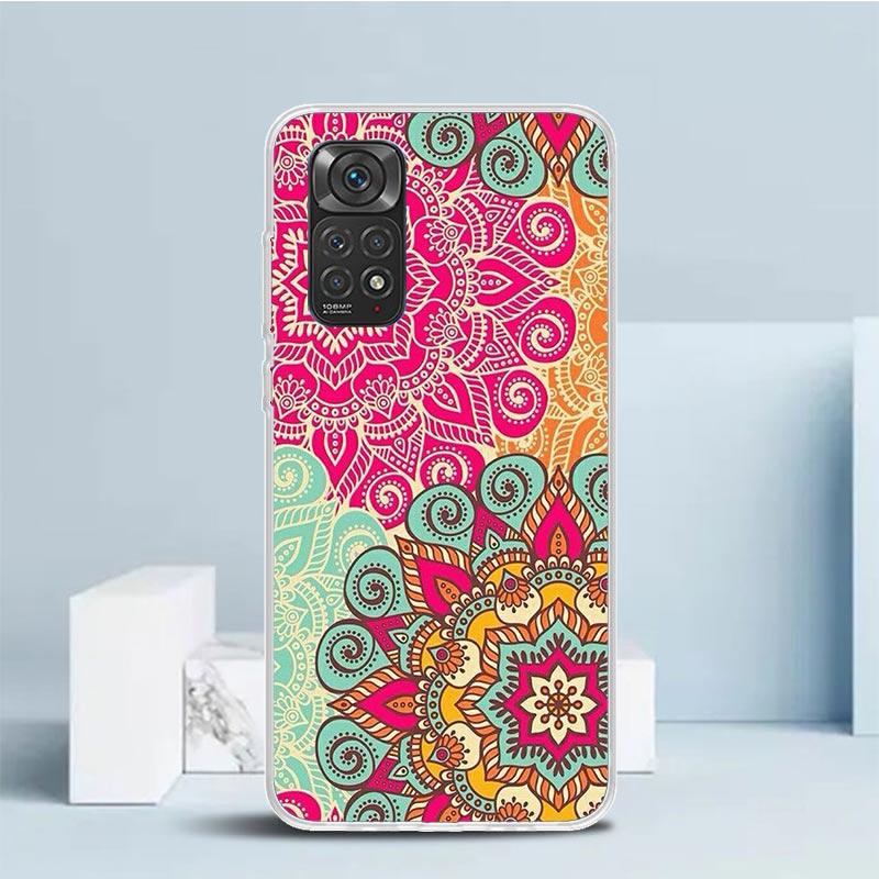 Totem Mandala Colorful Flower Phone Case For Xiaomi Redmi Note 15 14 14S 13 12S 12 Pro Plus 11S 11 11T 11E 10S 10 + Soft TPU Bac