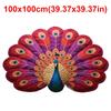 Soft Peacock Carpet Non-slip Bathroom Floor Mat Portable Blanket  for Living Room Tea Table Bedside