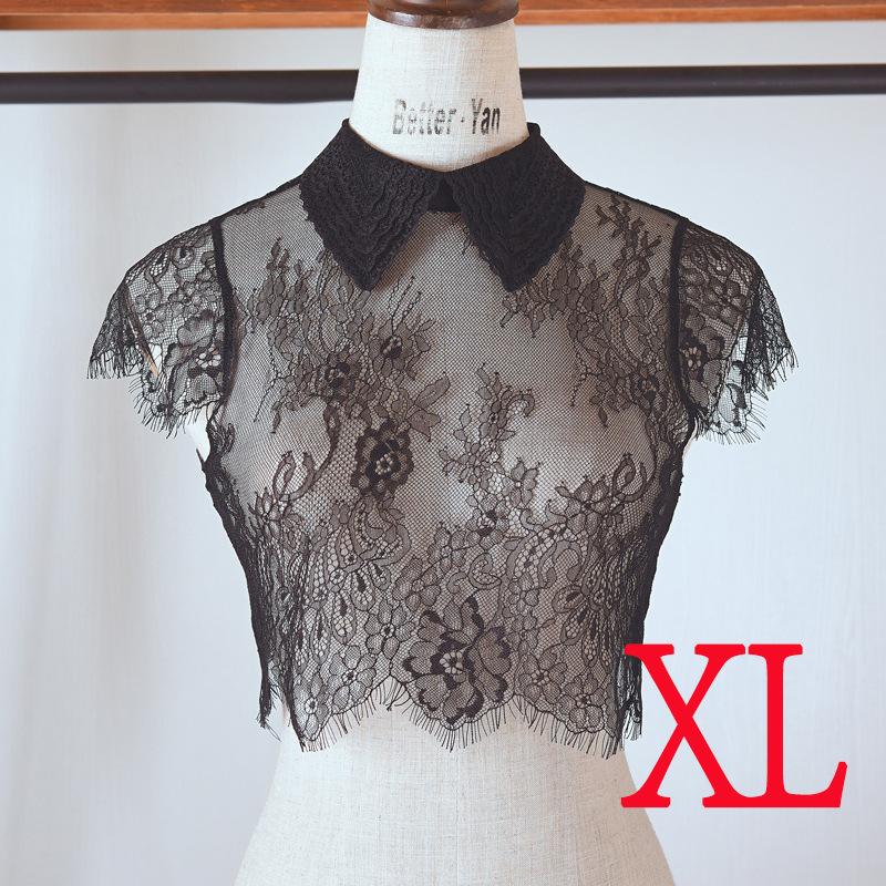 Elegant Black Fake Collar Lace Elegant Women Fake Half Shirt Detachable White False Collars Woman Neckwear Clothing Accessories