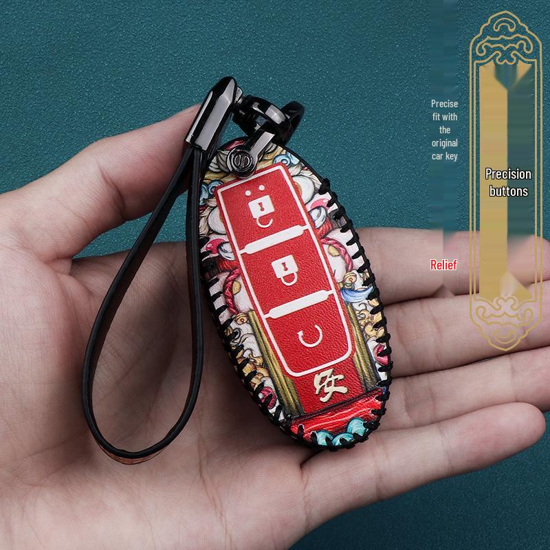 2021-2022 Qijun Autoschlüssel Schutzhülle mit Schloss und Schnalle