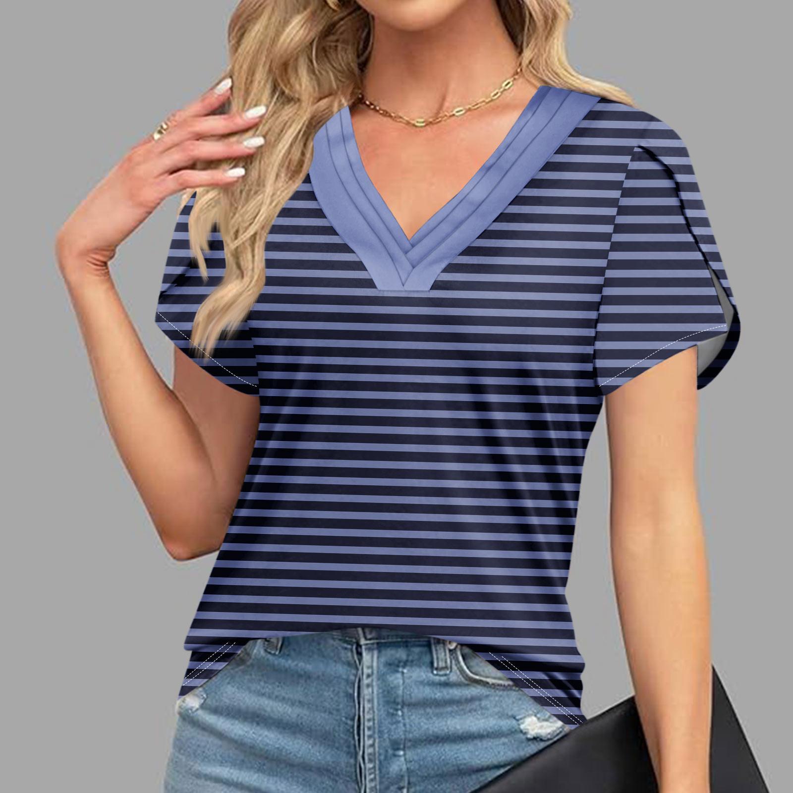 

Блузки для женщин, нарядные повседневные, модные футболки с короткими рукавами и ретро-принтом, уникальный дизайн, большие футболки с v-образным вырезом XL