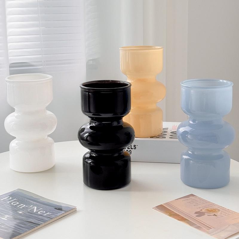 Elegant Glass Vintage Flower Vase for Living Room