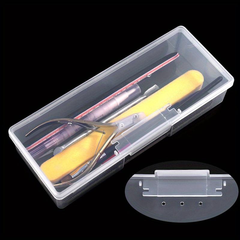 Nail Art Tool Storage Box Nail Accessories Organizer Plastic Container Case For Nail Art Pen Brush File Manicure Tools