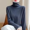 Women's Stylish Color Block Turtleneck Sweater, Fake Two-Piece Long Sleeve Knit Warm Base Layer Top