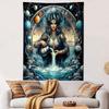 Goddess with Water Jar and Planets Patterned Tapestry Home Decor, Suitable for Bedroom and Living Room, Gift