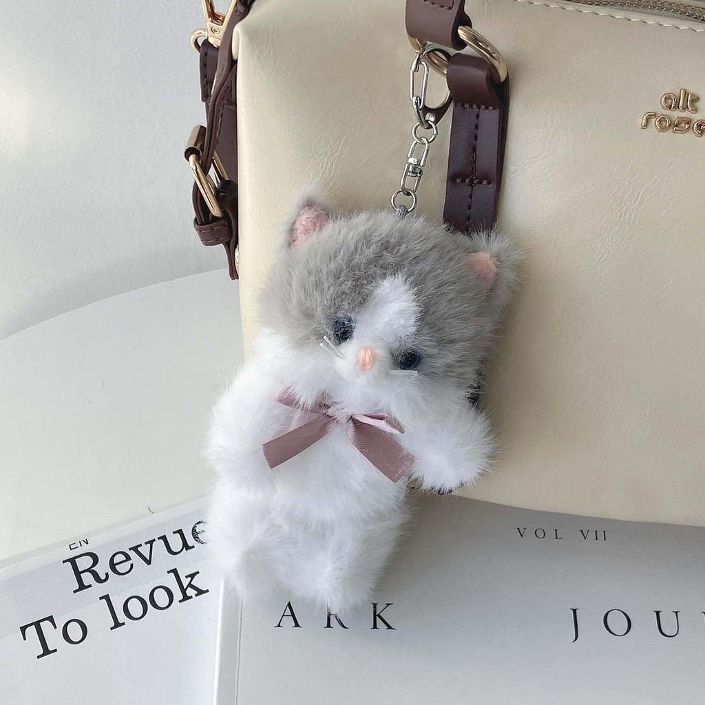 AS KNOW AS Plus AS ZY8626 Fluffy Animal White Cute Matching White Plush Toy (ASKNOW PLUS) Keychain, Rabbit, F, Rabbit,