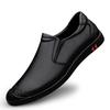 Men's Shoes Four Seasons New Men's Leather Shoes First Layer Cowhide Soft Sole One Pedal Lazy Shoes Casual Beanie Shoes Men