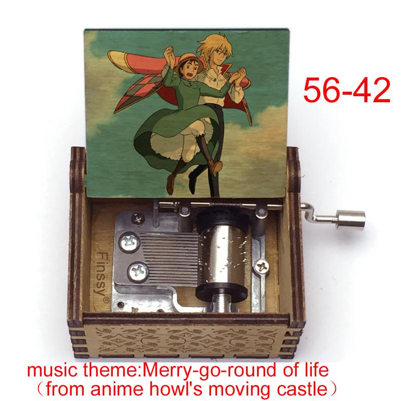 Howl's Moving Castle DIY Music Box Music Theme Song Merry-Go-Round for Christmas New Year Unique 56-Key Life Gift
