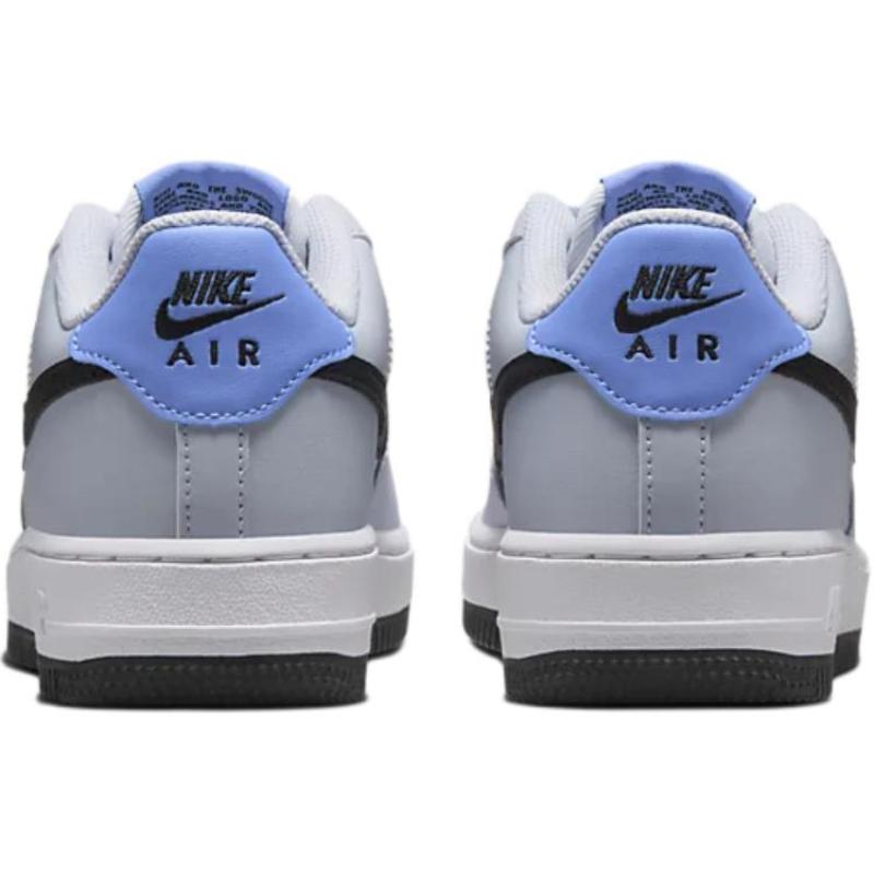 Nike Air Force 1 Slip Resistant Abrasion Resistant Low top Kids' Skateboarding Shoes White Black Sneakers FV5948-003