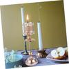 1pc Elegant Nordic Metal Crystal Candleholder Retro Style Candlestick Stand for Home Decor Wedding Party Centerpiece Unique Flower Shape Design