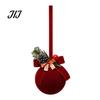 Flocked Christmas Bell Ornaments Nordic Velvet Ornament, Hanging Bells for Lanyard Pendants Tree Door Window Decor, Festive Holiday Home Decoration