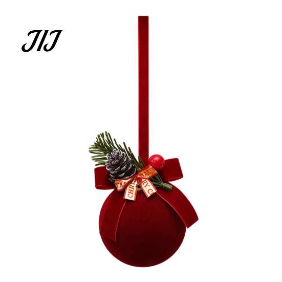 Flocked Christmas Bell Ornaments Nordic Velvet Ornament, Hanging Bells for Lanyard Pendants Tree Door Window Decor, Festive Holiday Home Decoration