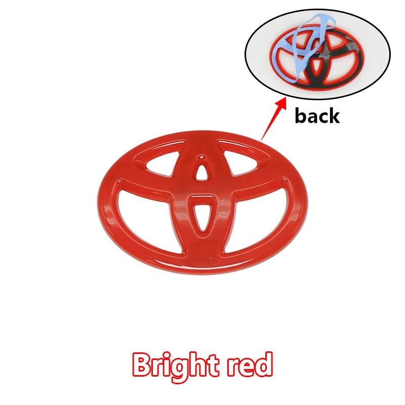 1Pc ABS Car Steering Wheel Decorative Stickers Carbon Fiber Emblem For Toyota Hilux Avensis Auris Prius  Verso Camry Accessories